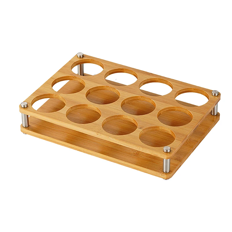 Creative Bamboo Wood Cup Rack Small Liquor Cup Storage Tray Strong Alcohol Cup Holder Home Use Bar Accessories