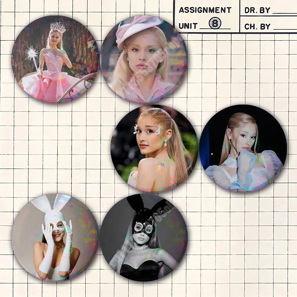 A-Ariana G-Grande Dangerous Woman Button Badge 2PC Sets for Bags & Clothes & Accessories Metal Pin Creative Gift