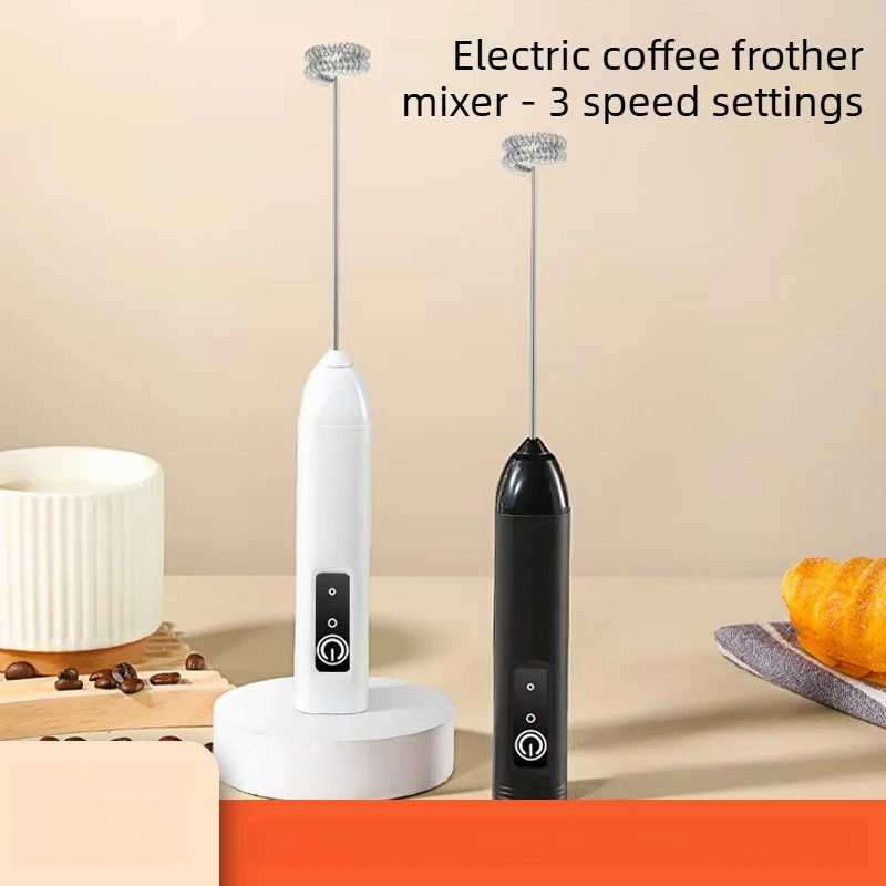 Milk Frother Egg Beater Whip Cream Whip Coffee Tea Stirring Stick Household Food Grade Electric USB Mini Baking Cooking