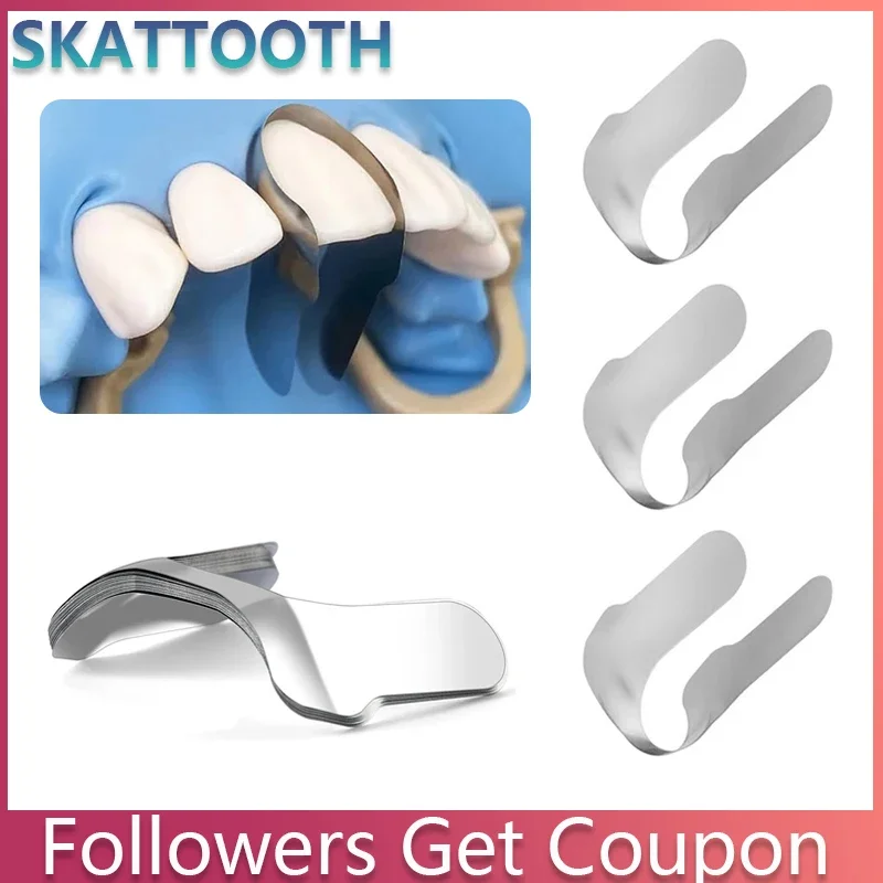 10pcs/box Dental Matrix Anterior M8 2.0 Matrices Sectional Contoured Matrix System Anterior Dental Tooth Restoration Materials