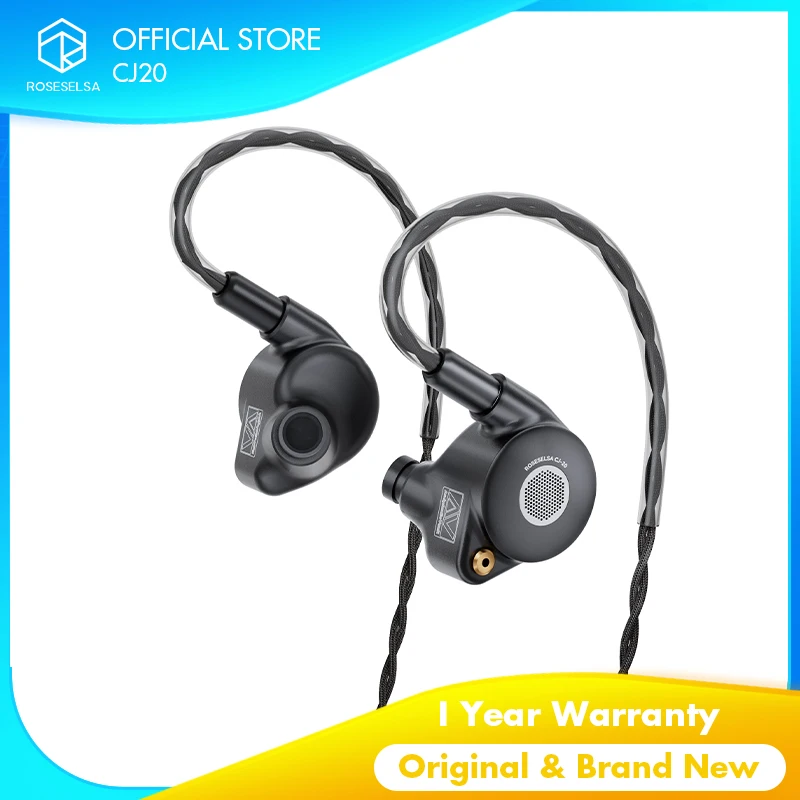 ROSESELSA X AAV CJ20 Planar Magnetic Driver HIFI In Ear Monitors, 1PM Wired Earphones High Fidelity with Module IEM Cable & 3.5m