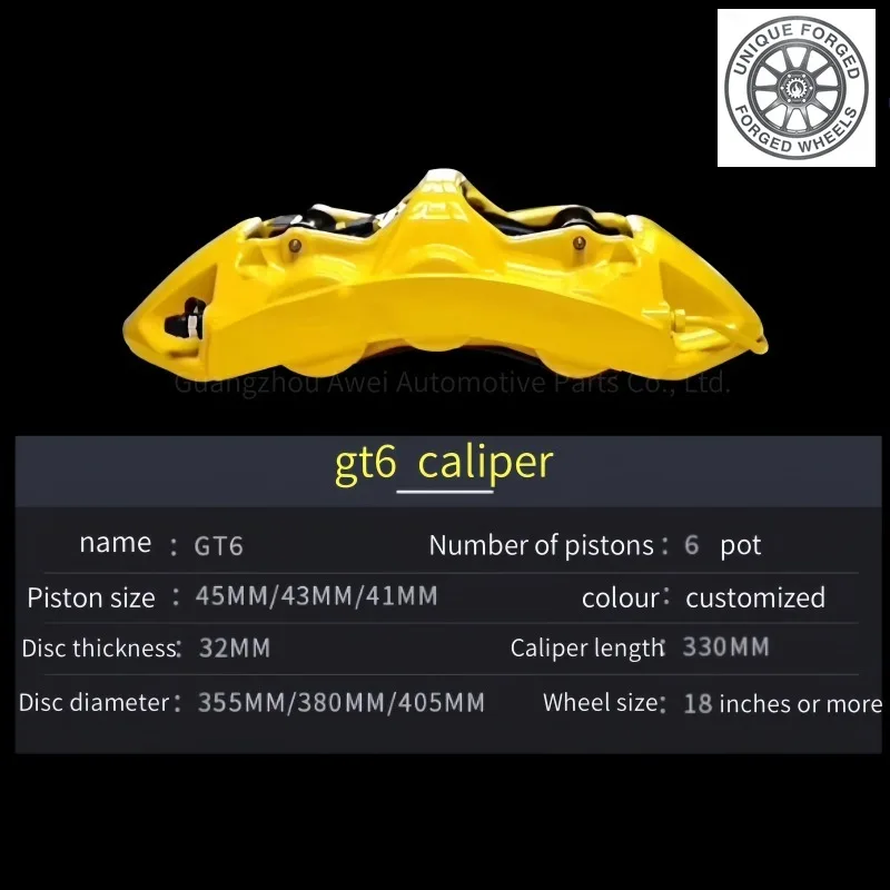 26 StyleAuto Parts Racing Car Brake Kit GT6 F40 Front 6 Pot Rear 4 Pot Set For Infiniti Q50 Q60 Q70 QX50 QX55 QX60 QX70 QX80 G35