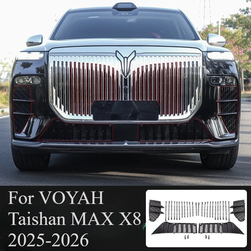 For VOYAH Taishan MAX X8 2025-2026 Front Grille Bug Screen Guard – Radiator Mesh Protector Cover Clip-On Insect Debris Shield