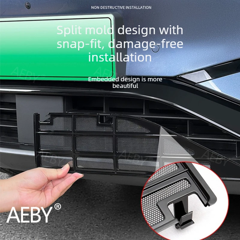 For BYD Sealion 7 2024 Car Front Grill Insect Screen,Grill Mesh Bug Screen,Anti-Stone Filter Guard,Clip-on insect net,radiating
