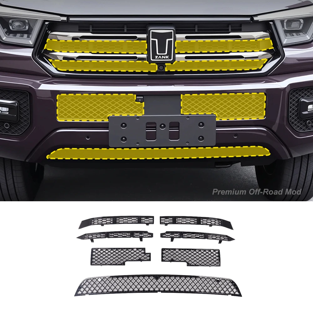 Brand New 2026-Model Tank 400 Hi4Z/T Front Grille Clip-On Bug Screen Radiator Condenser Protection Exterior Accessory