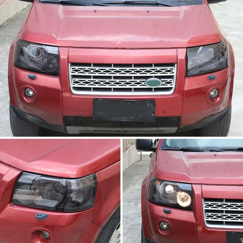 For Land Rover Freelander 2 2007-2015 TPU Black Yellow Car Front and Rear Headlights Front Fog Lamp Film Sticker Accessories