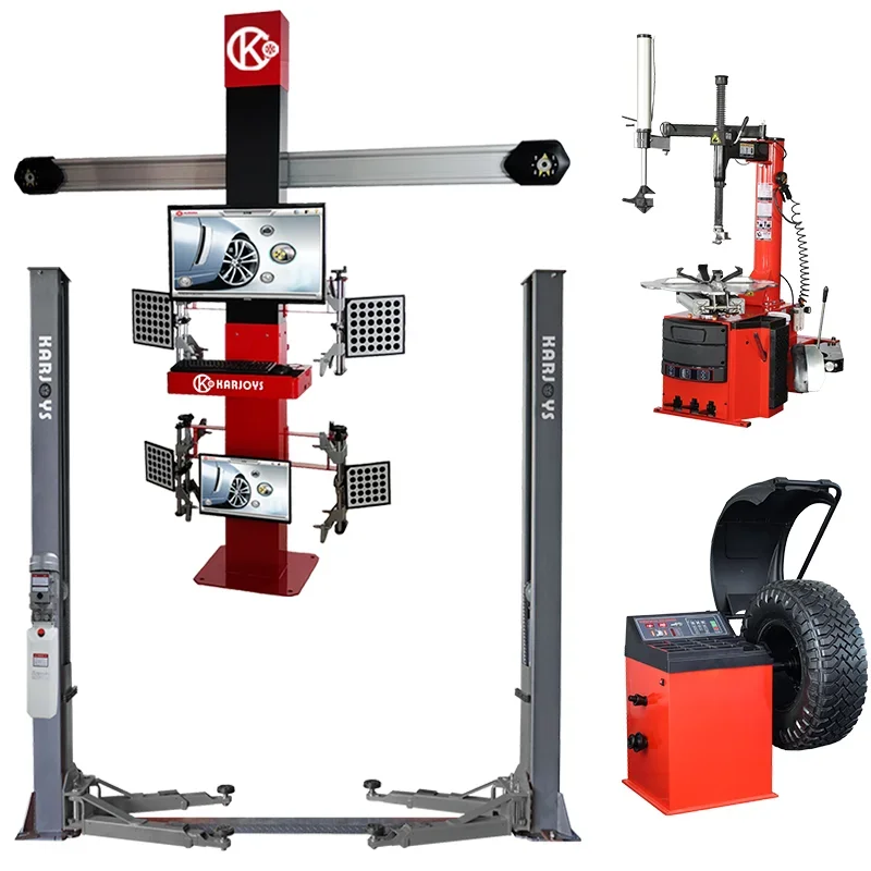 TLF Full Set 3D Four-Wheel Alignment Car Tire hine Balancer Lift Type One-Stop Solution for Wheel Balancing for Sell