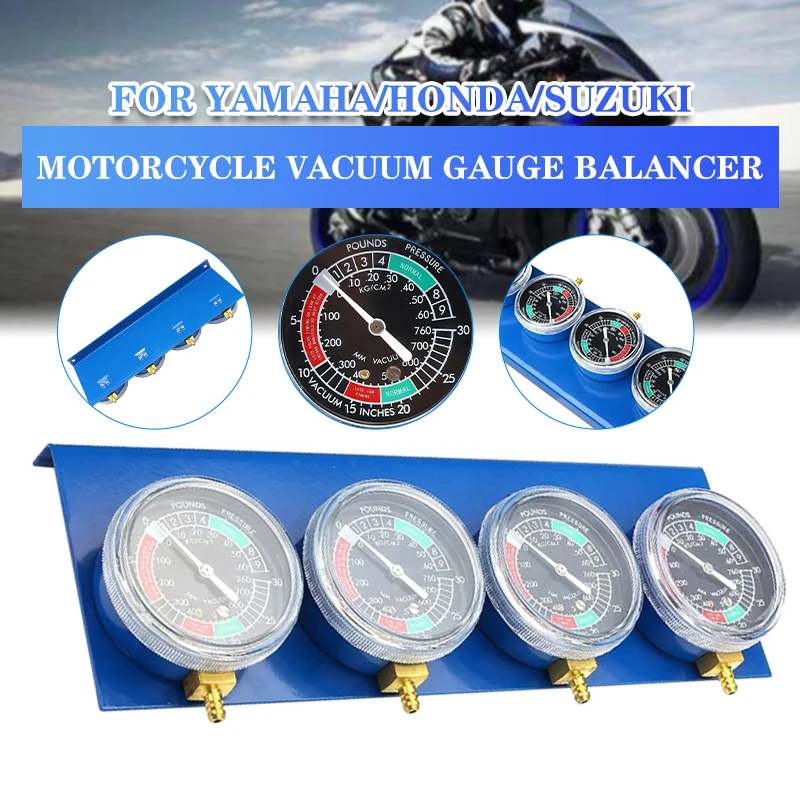 2/4 Motorcycle Cylinder Synchronous Carburetor Vacuum Gauge Sets Accessories Detection Balancing Converters Motorbike Tools