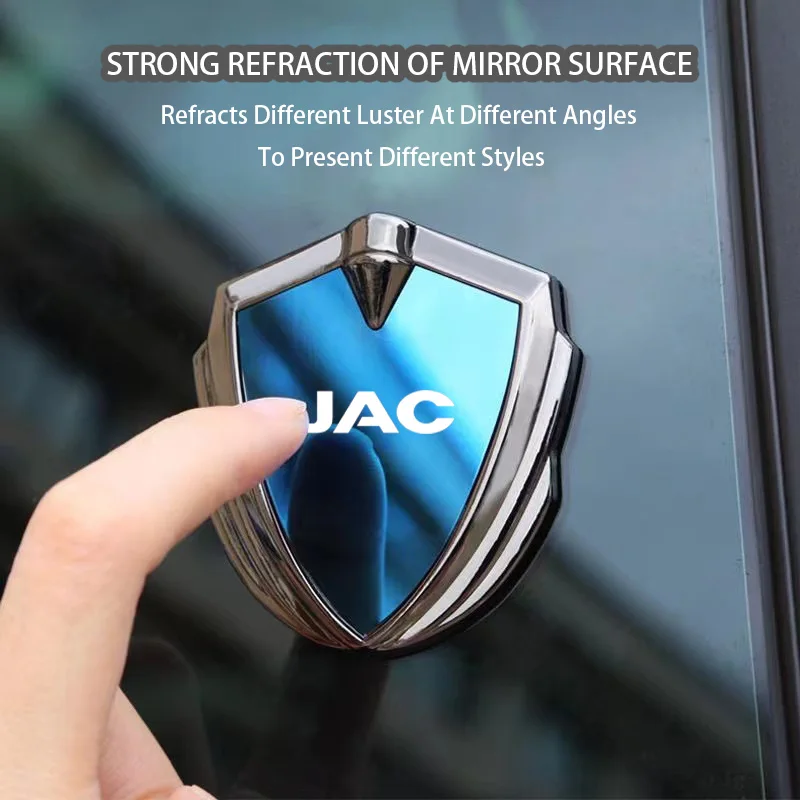 For JAC Refine JS2 JS 2 J7 T9 T8 S2 M4 S4 S5 J5 J6 S7 Car Body Metal Shield Decorative Sticker Modification Badge Accessories 3D