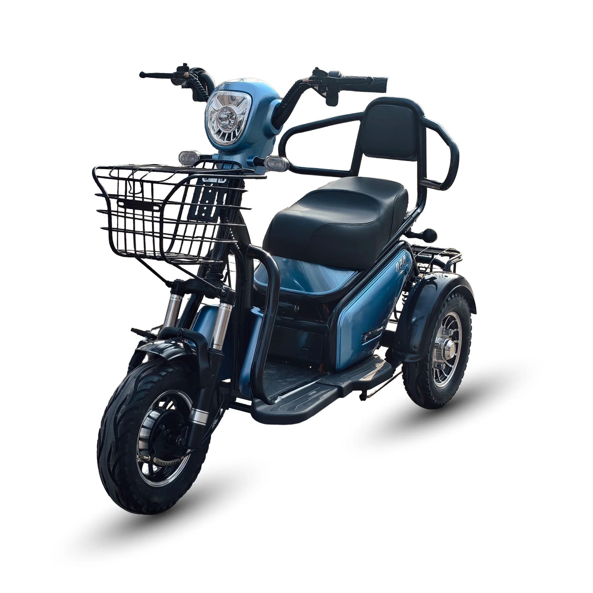 Holladay Factory Direct 500W Electric Tricycle 48V 20Ah 2 Person Mobility Scooter 30km/h 40km Range Aluminum Wheel Ebike