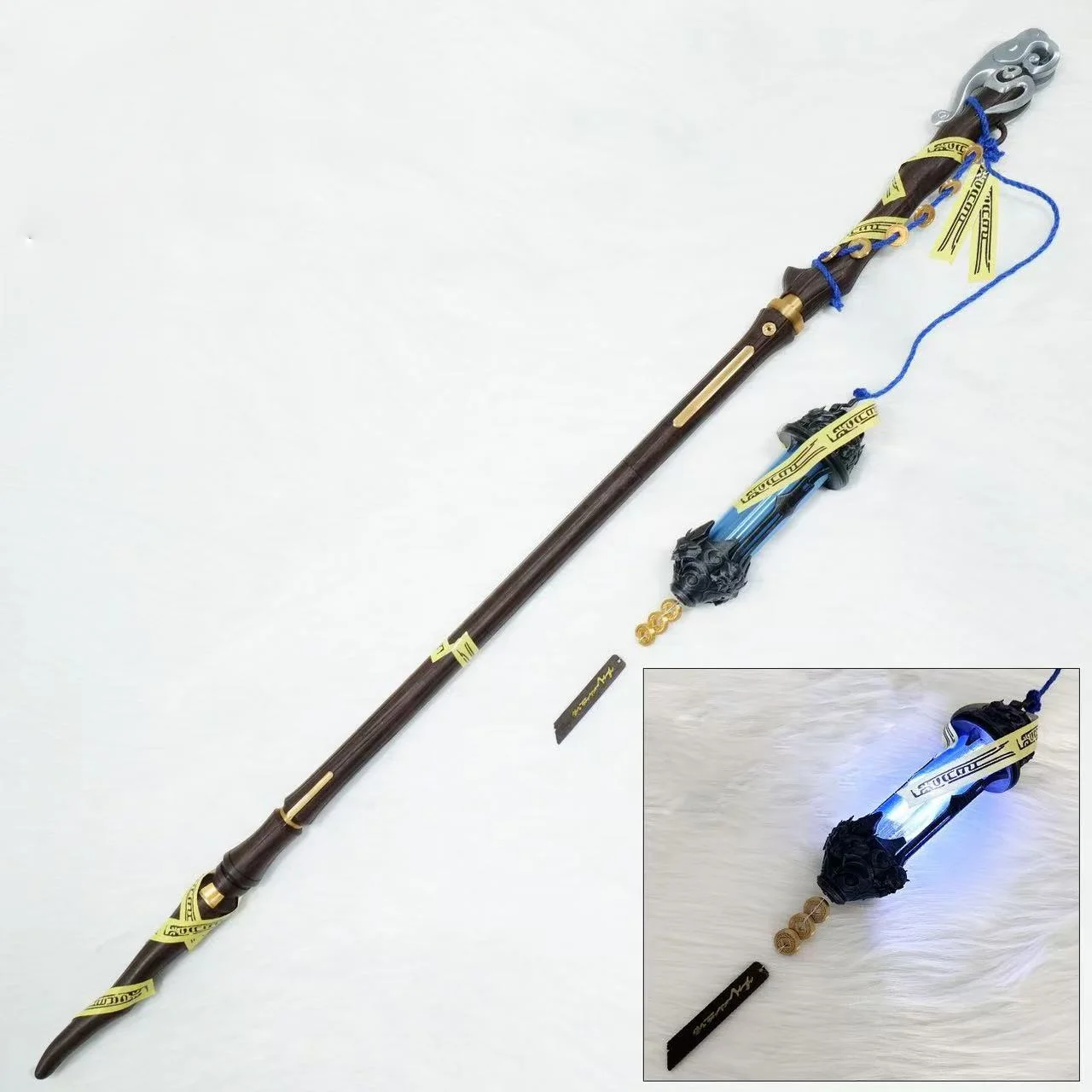 Jingran Luminous Staff Weapons Game Wuthering Waves Cosplay Prop Detachable Walking Halloween Christmas Party Costume Accessory