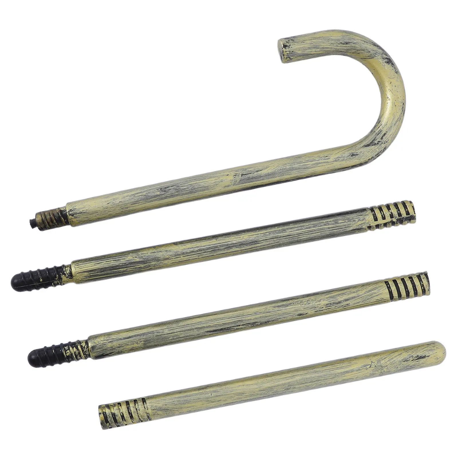 Plastic Magician Cane 4 Section Detachable Walking Stick 40 Inch Walking Cane For Halloween Party Costume Stage Performance Prop