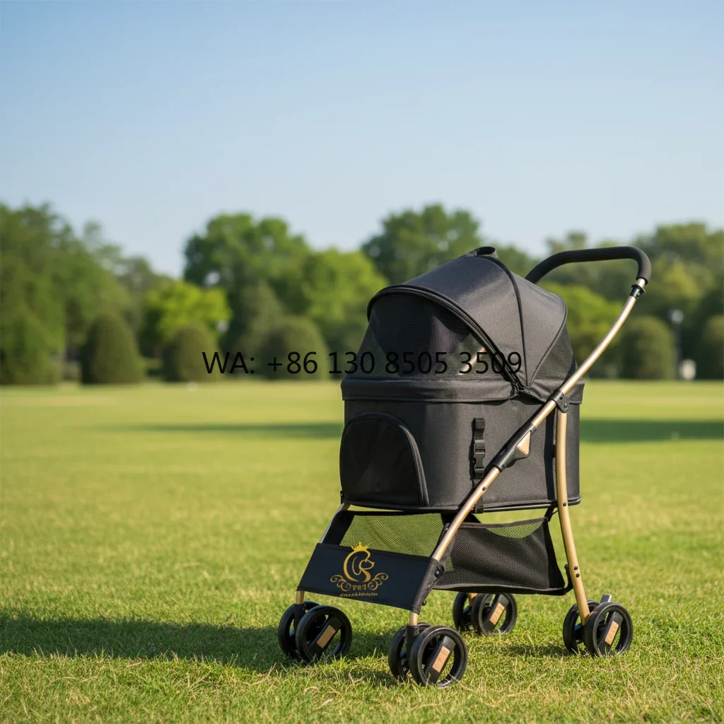 Affordable Foldable Pet Stroller Detachable Dog Stroller with Safety Lock Stroller for Small Pets Outdoor Walking Travel