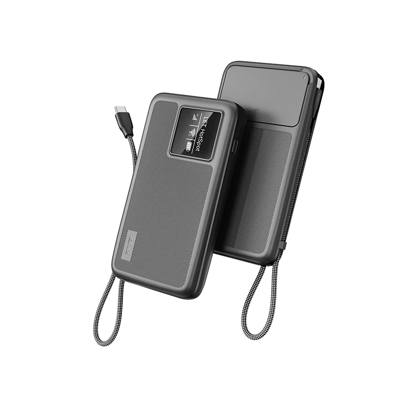 IDMIX Powerbank with portable WiFi 10000mAh USB-C cable Fast charging and Fast Internet for Apple Huawei Samsung for camping