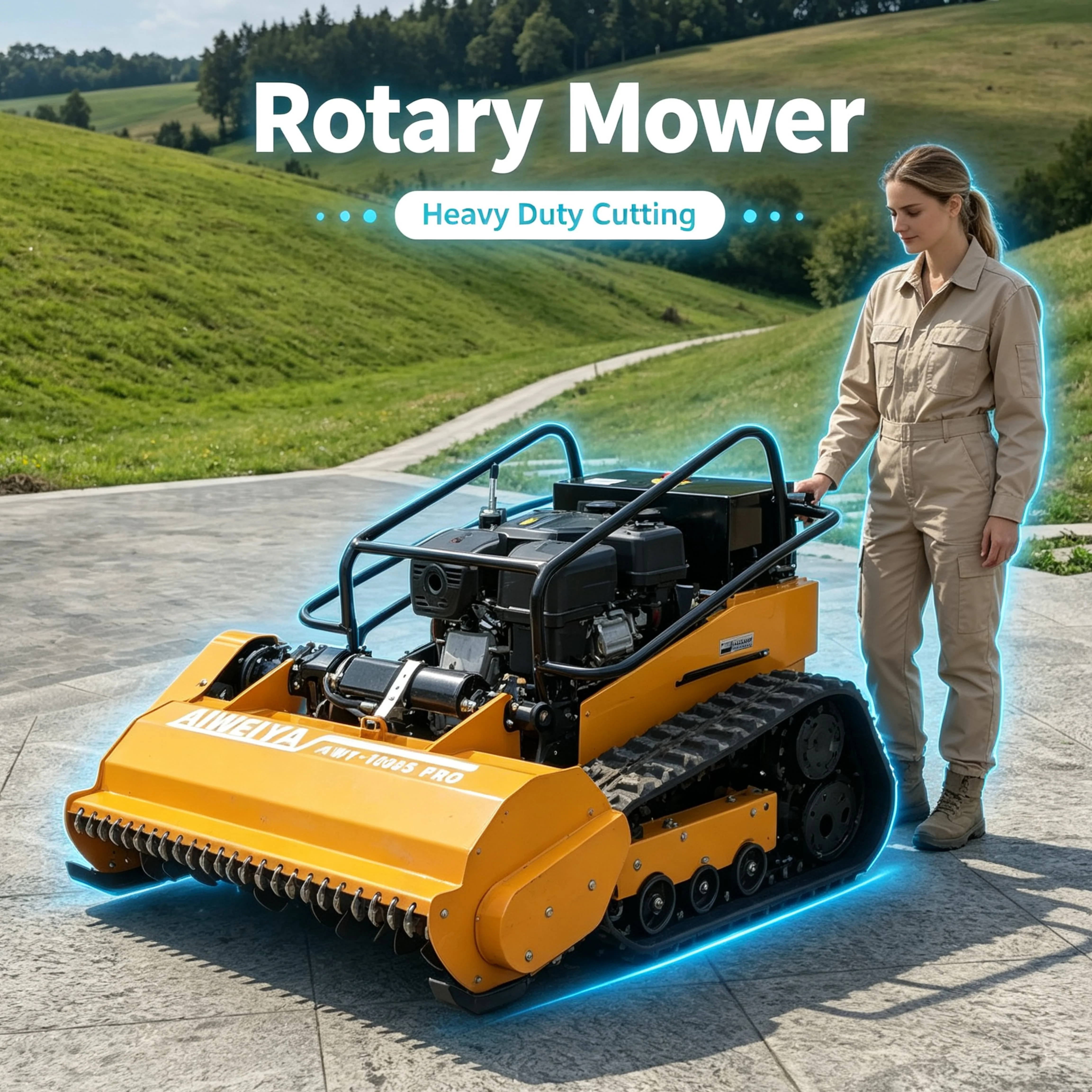 Customized High Slope Orchard zero turn Remote Controlled Crawler Mower, Long-distance Wireless Operation Ensures User Safety