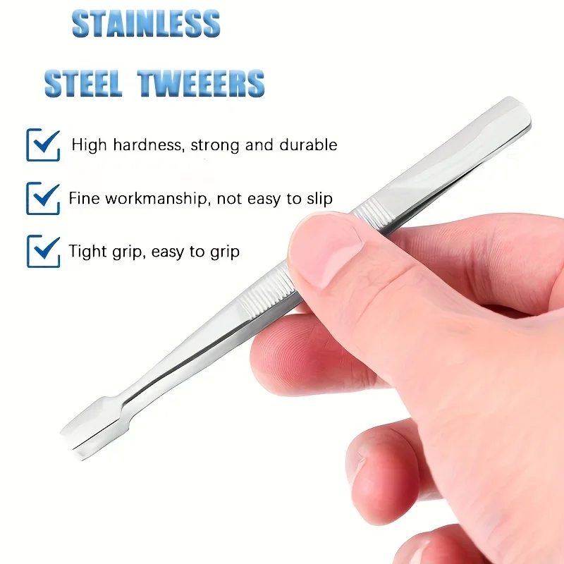 Precision Stamp & Collectible Tweezers with Wide Tip for stamps coins philately Durable for philately for coin collecting