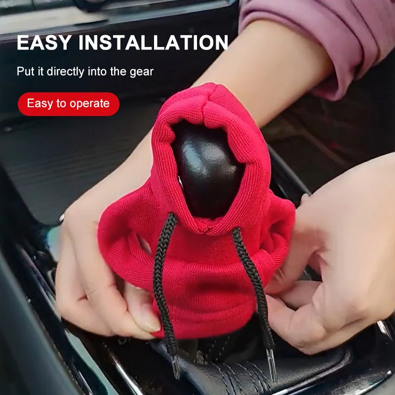 Car Gear Shift Hoodie Cover Shift Cover Gear Handle Decoration Fits Manual Automatic Universal Car Shift Lever Interior Decor