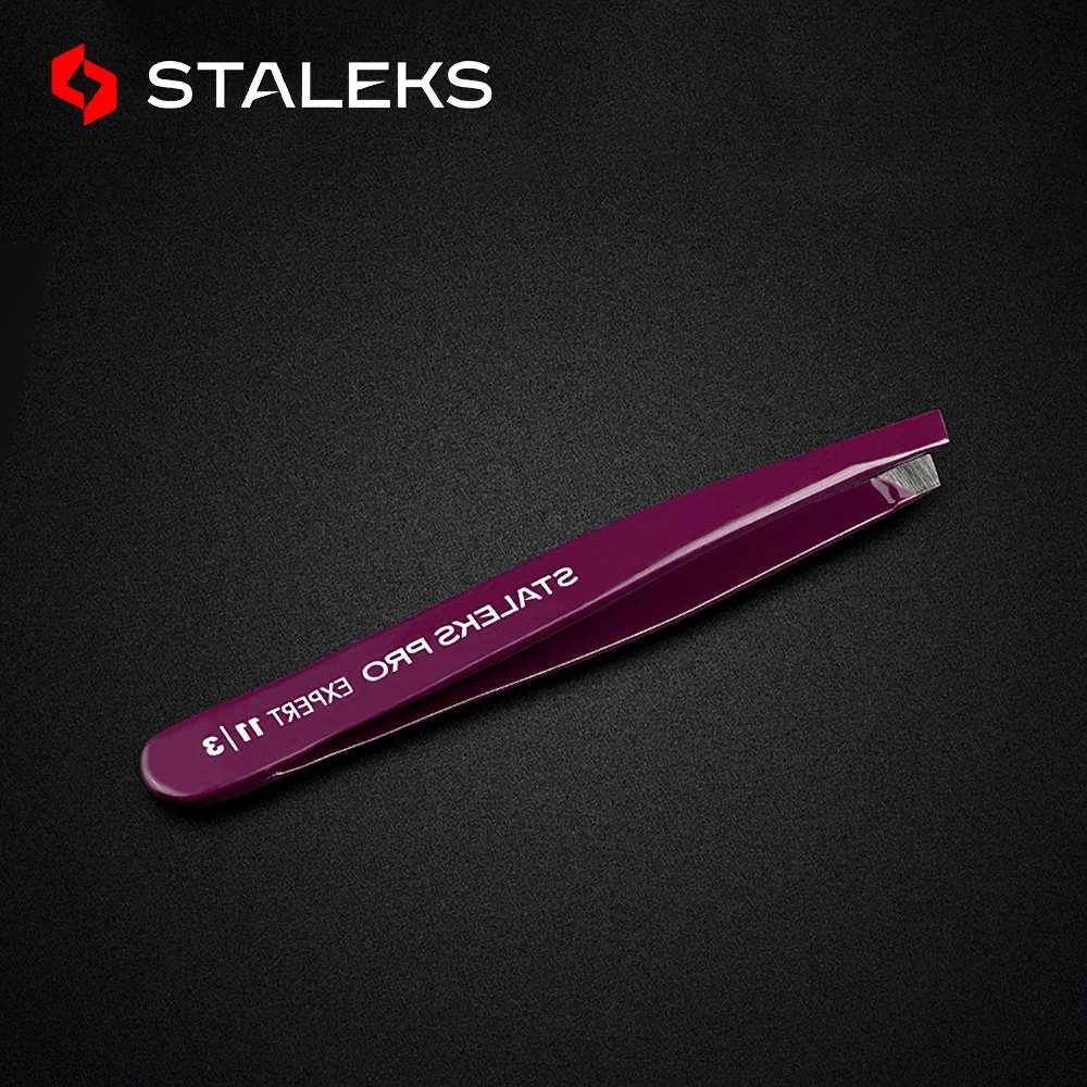 STALEKS Expert TE-11-3 Professional Eyebrow Clip Tweezers Military-grade Perfect Closure Effortlessly Pinch Fine Hair Beard AISI