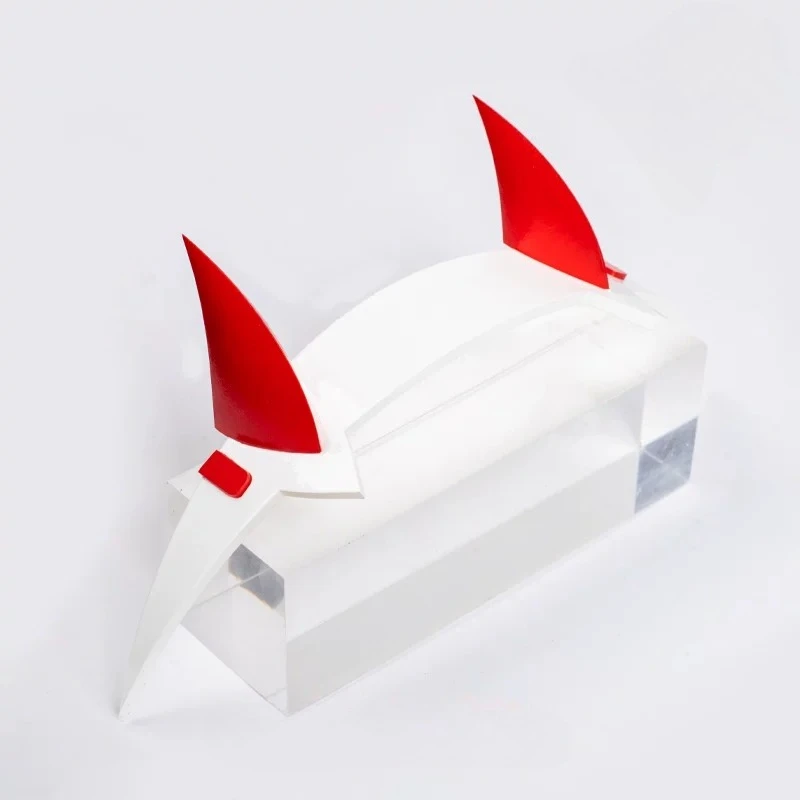 Anime Zero Two Cosplay Red White Headwear Hairband Role Play Props Accessories Comic Convention for Women