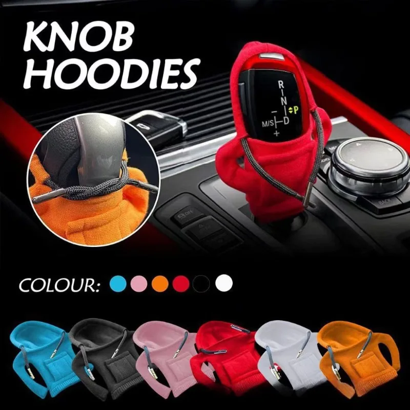 Universal Mini Hoodie Gear Shift Cover Car Shift Lever Decor for Manual And Automatic Transmission Interior Styling