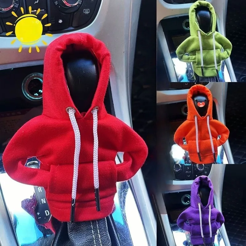 Gear Shift Mini Hoodie Cover Shift Cover Gear Handle Decoration Fits Manual Automatic Universal Car Shift Lever Interior Decor