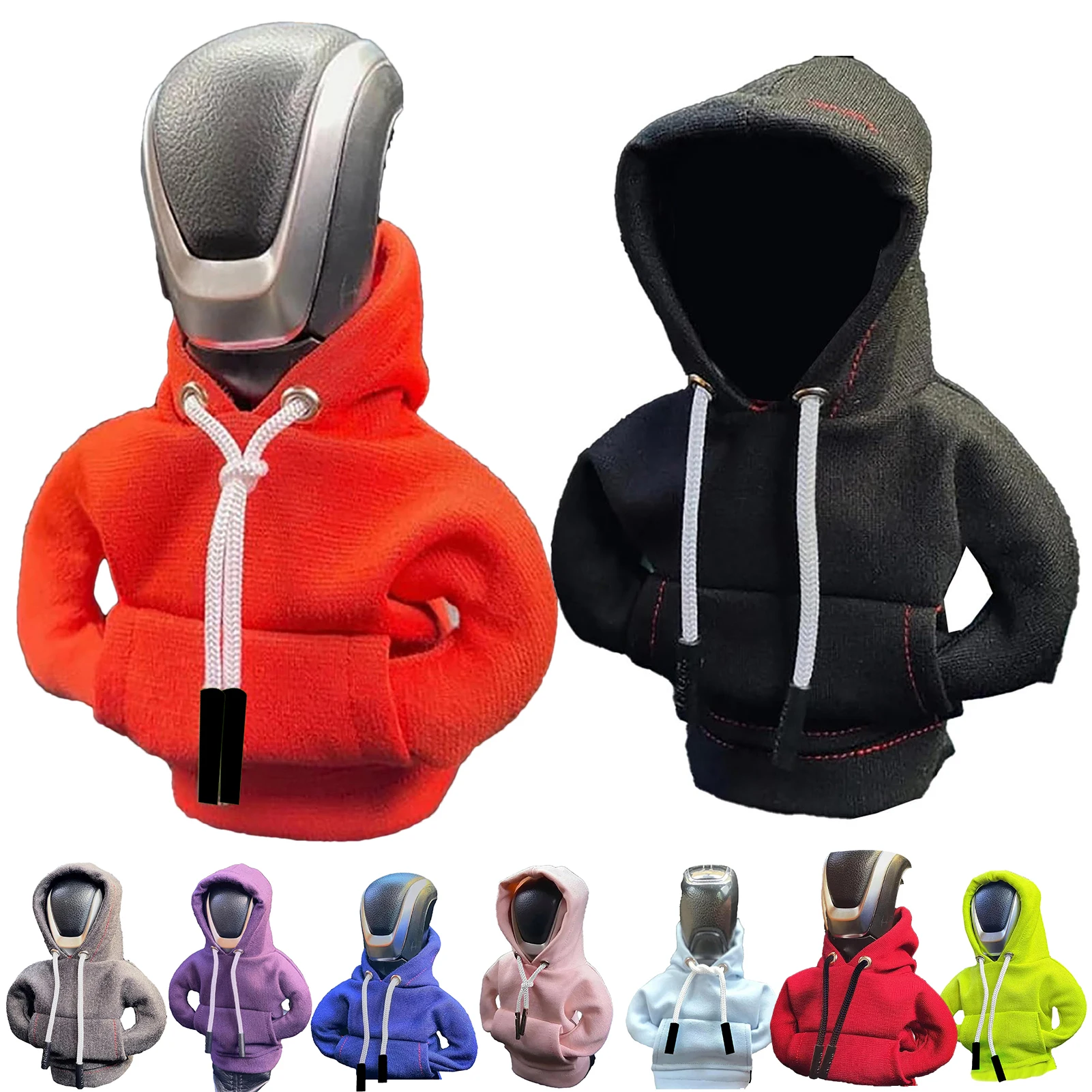 Car Shift Lever Hoodie Cover Fashion Auto Speed Lever Sweatshirt Warm Gear Shift Collar Manual and Automatic Cars Knob Protector