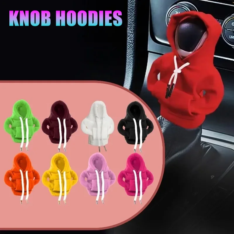 Hoodie Universal Car Shift Lever Interior Decor Gear Shift Hoodie Cover Shift Cover Gear Handle Decoration Fits Manual Automatic
