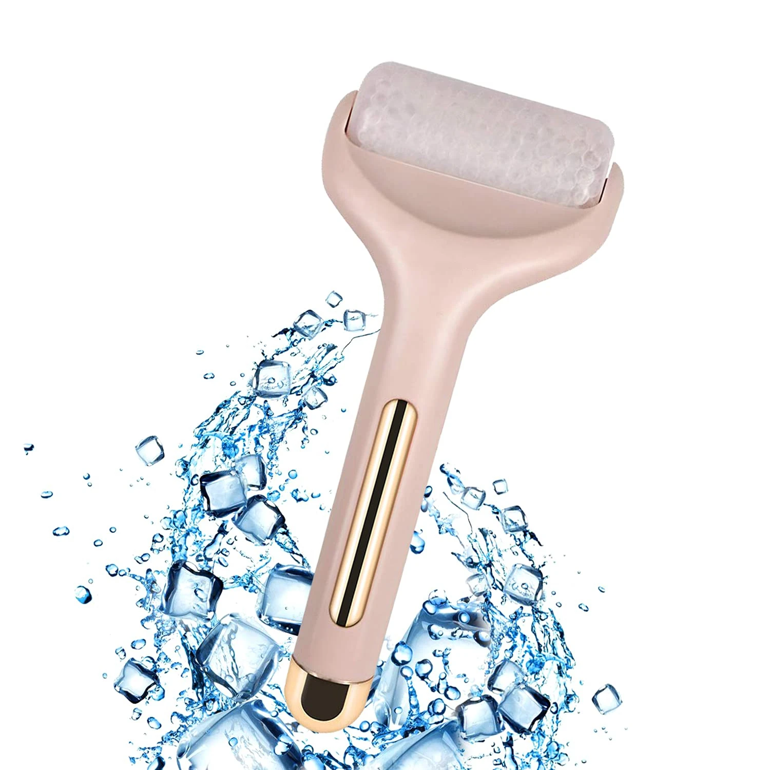 Pink Ice Roller,Face Roller Massager for Puffiness Relief Pain and Minor Injury,Beauty Products to Tighten Pores Whiten Skin