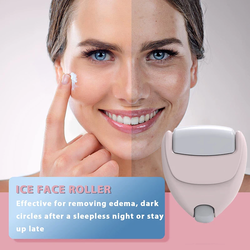 Upgraded version of 2-in-1 ice roller facial massager-beauty gua Sha instrument swelling and firming skin care massage tool