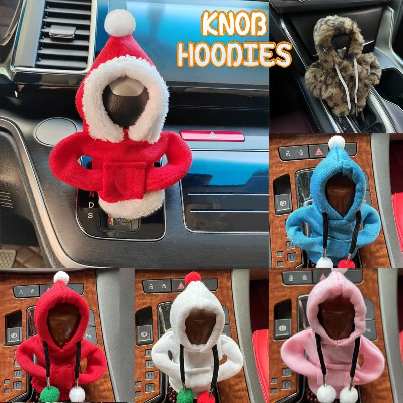 Hoodie Universal Car Shift Lever Interior Decor Gear Shift Hoodie Cover Shift Cover Gear Handle Decoration Fits Manual Automatic