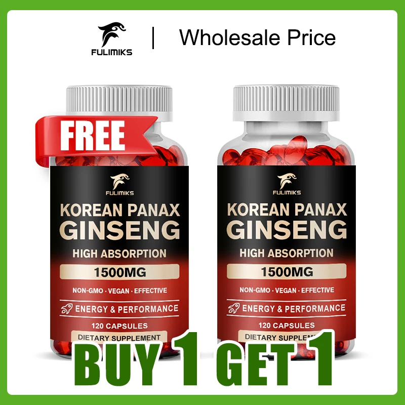Buy 1 Get 1 Free! Fulimiks Korean Panax Ginseng Supports Energy, Endurance & Vitality + Memory And Mental Performance