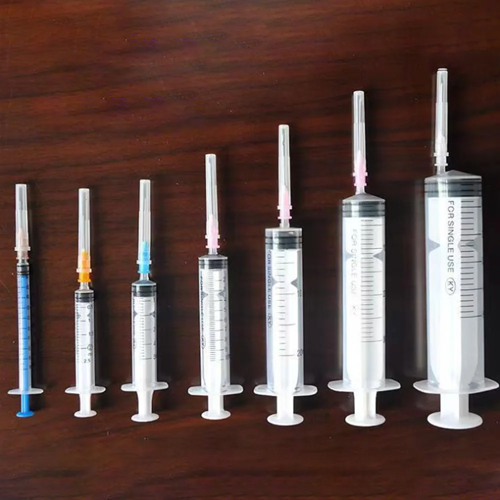 5ml, 10ml, 20ml, 30ml, 50ml syringes Disposable medical syringe for dissolving Experimental sampling Beauty injection tools
