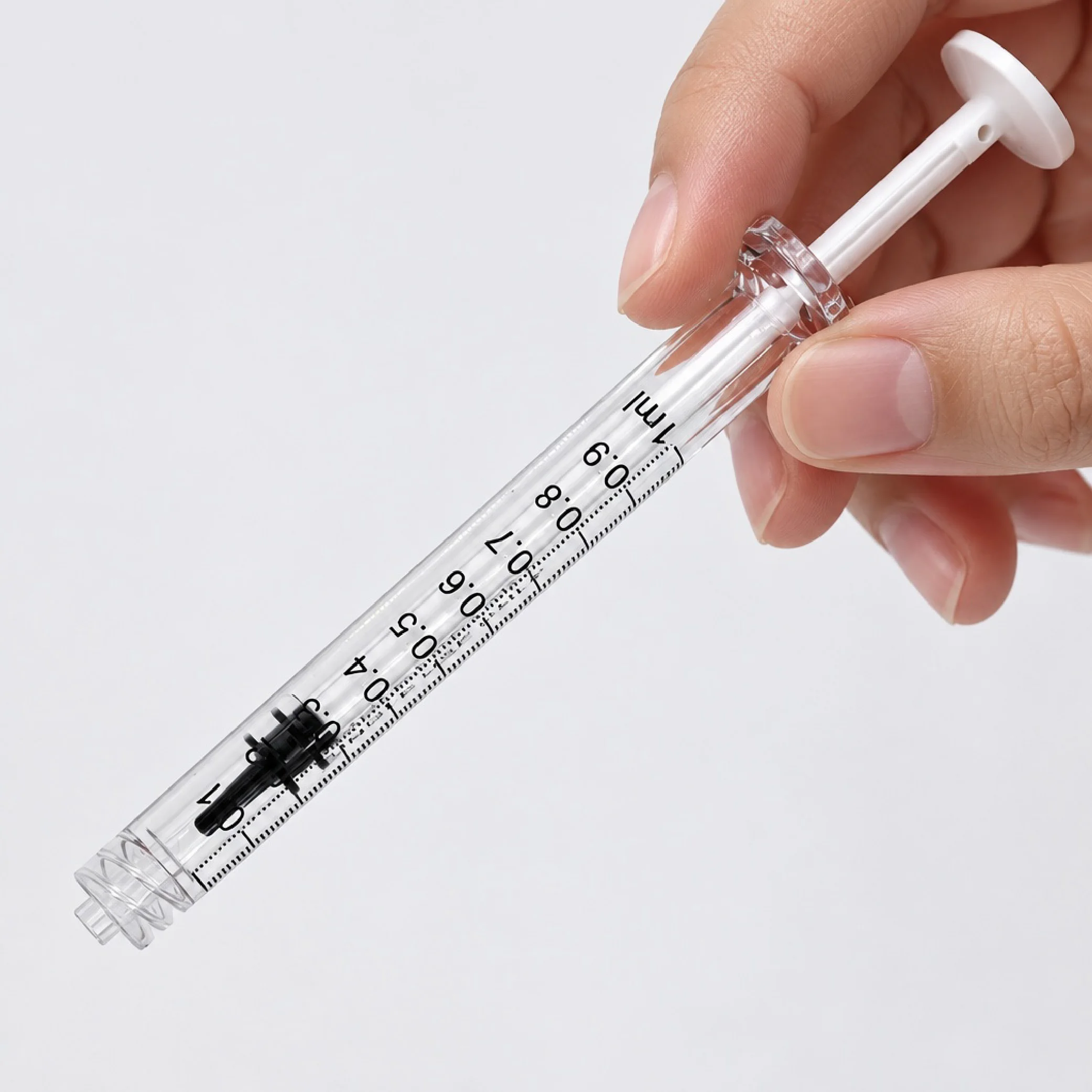 Beauty Supply 100/50pcs High Transparency Glass-like PC Material 1ml Sterile Beauty Cosmetic Syringe for Dental Oral Irrigator
