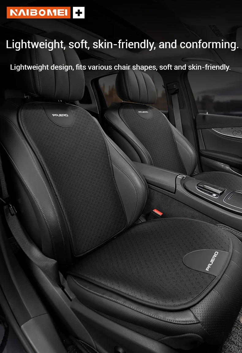 Car Seat Cushion Ice Silk Breathable Car Front Rear Seat Protection Pad Seat Cover Four Seasons Universal For Mitsubishi Pajero