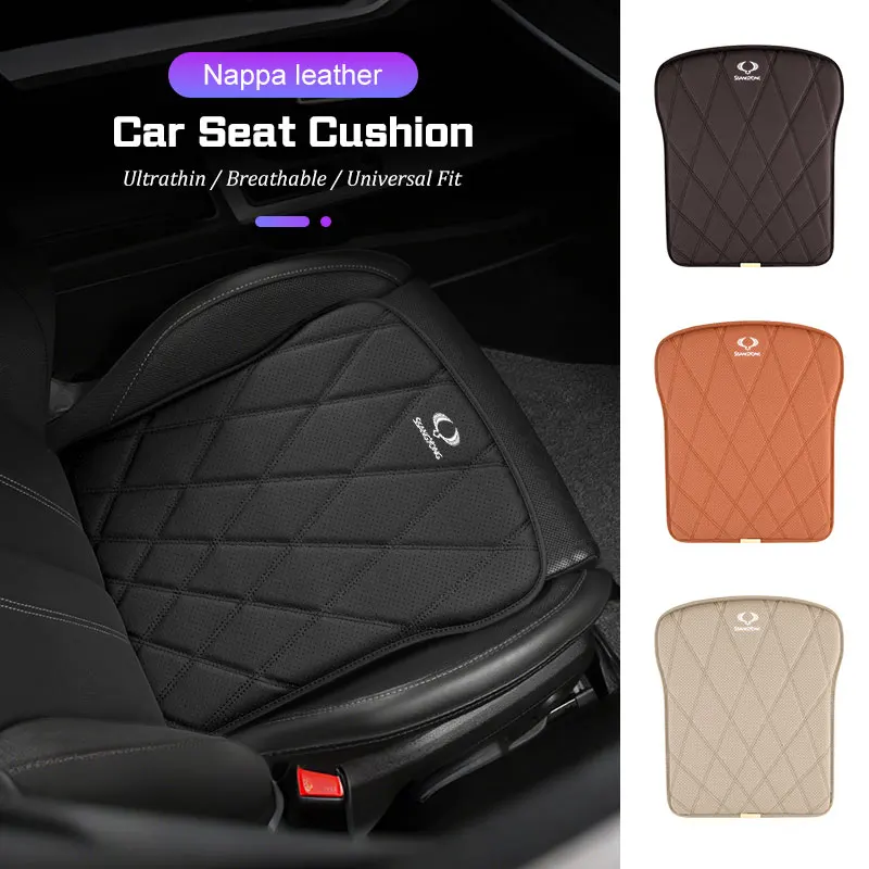 For Ssangyong Kyron Rexton Musso Grand Korando 2021 Actyon Sport Leather Car Seat Cover Anti-Slip Seat Cushion Chair Pad Accesso