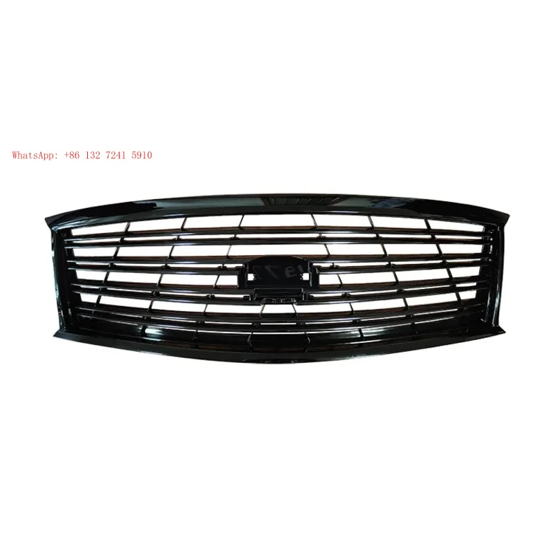 Hongsheng Wholesale Car Parts Gloss Black Grill With Chrome W/O Hole Car Front Bumper Mesh Grille for Q70 2015-2019 62310-1MA0B