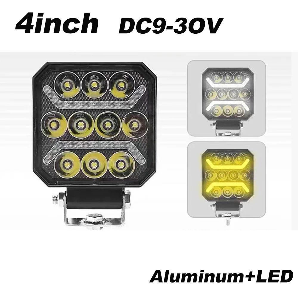LED Car Worklight DC9-30V 4inch Super Bright Worklight 30W Offroad Fog Light for Truck SUV Boat 4x4 offroad 6500K Headlight