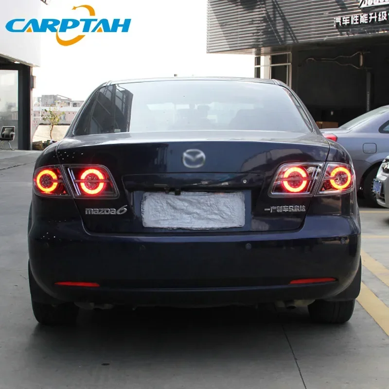 LED Car Accessory Rear Running Lamp For Mazda 6 Sedan 2003 - 2012 Tail Lights Fog Lamp Dynamic Turn Signal Reverse Brake Light
