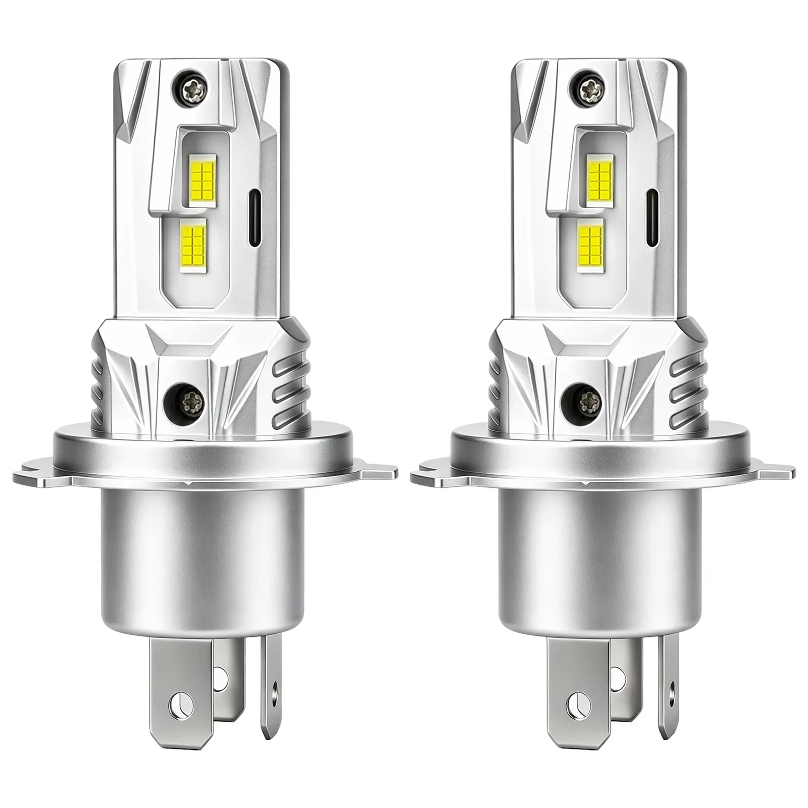 H4 LED Headlight Bulbs 9003 Hi Lo Beam 6500K White 12V for Car Motorcycle Headlamp 2Pc