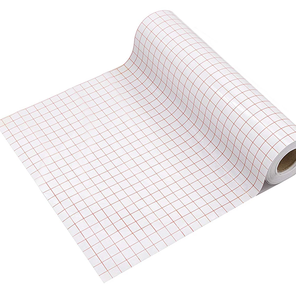 30*20cm/100cm Clear Vinyl Application Tape W/Red Alignment Grid for Car Wall Craft Art Decal Transfer Paper Tape Adhesive DIY