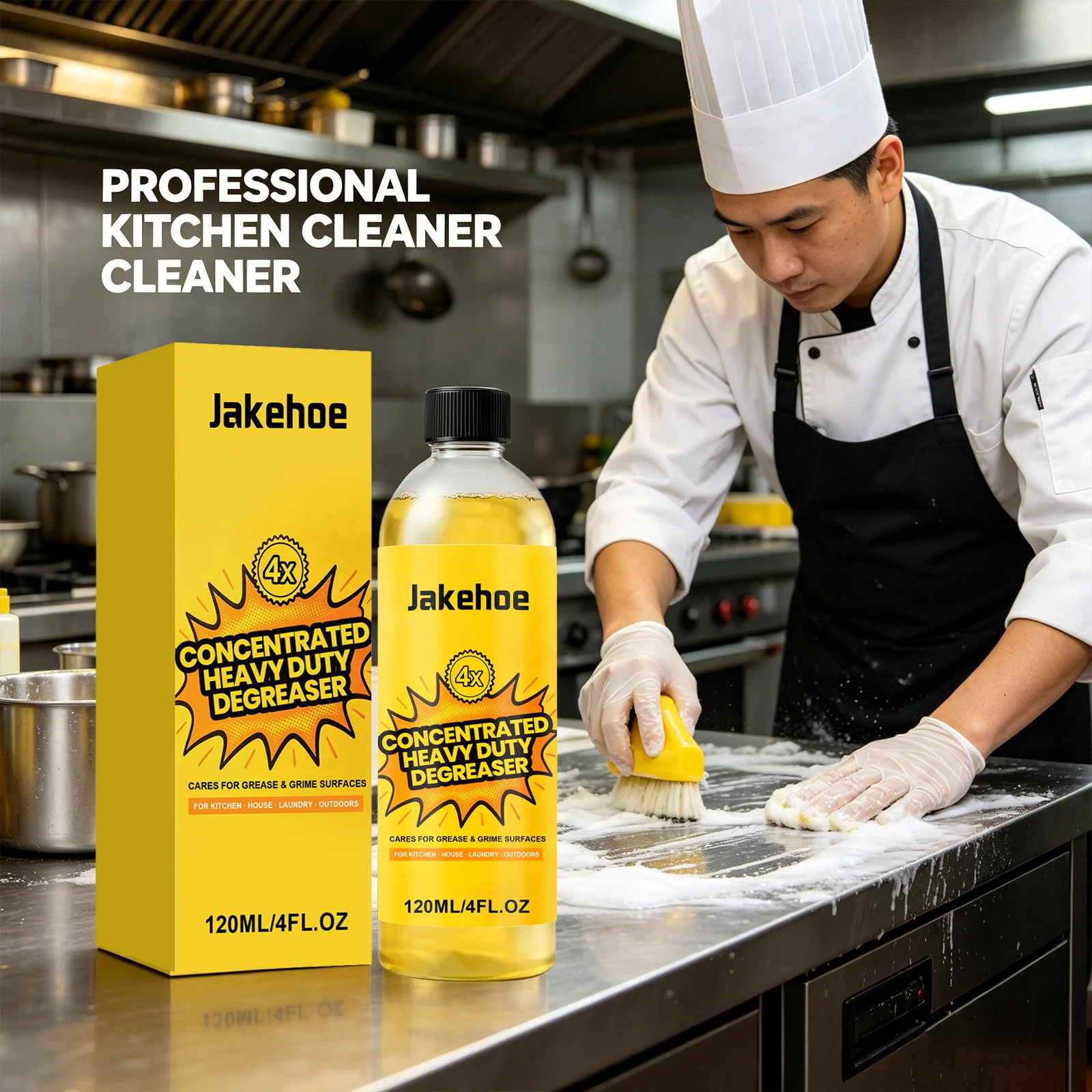 Concentrated Heavy Duty Degreaser Removing Tough Grease Stains Polishing Restore Luster Multi-functional Stoves & Ovens Cleaner