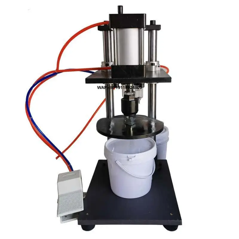 1-25L Manual Pneumatic Big Bucket Lids Pressing Sealing Machines Plastic Storage Bucket Caps Capping Machine