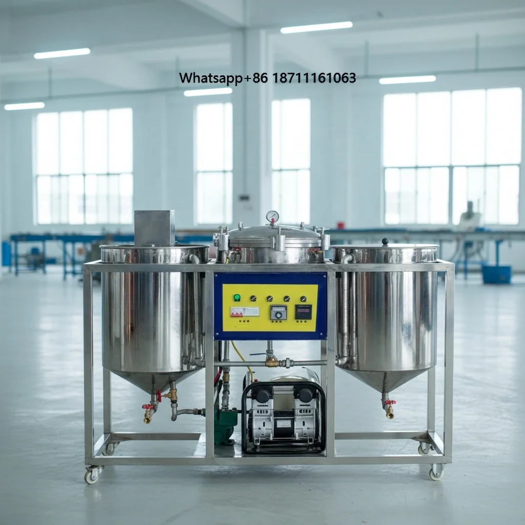 High Efficiency Automatic Edible Mobile Small Oil Refinery Machine Stainless Steel Cold Hot Pressing for Olive/Soybean/Walnut