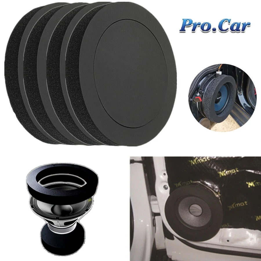 4/5/6.5 Inch Car Speaker Ring Bass Sound Insulati Pad Automotive Sound Box Refit Kit Waterproof Cover Audio Holder Adapter