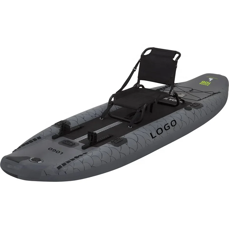 Fishing Boats PVC Drop Stitch Inflatable Sit On Top Kayak With EVA Foam Deck Pad