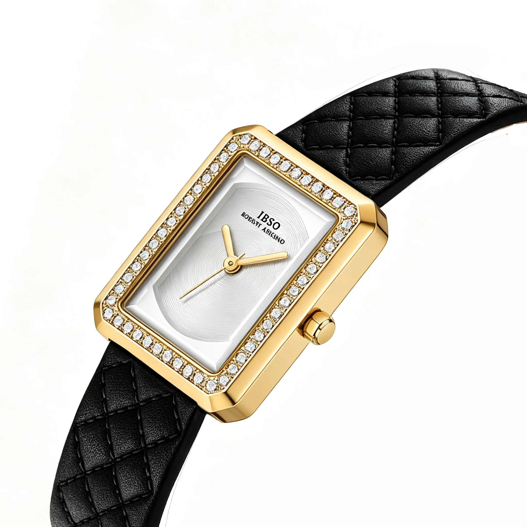 Fashion Leather Woman Watch Rectangular Golden Waterproof Elegant Hand Clock Female Gifts Luxury Brand Ladies Wristwatches Black