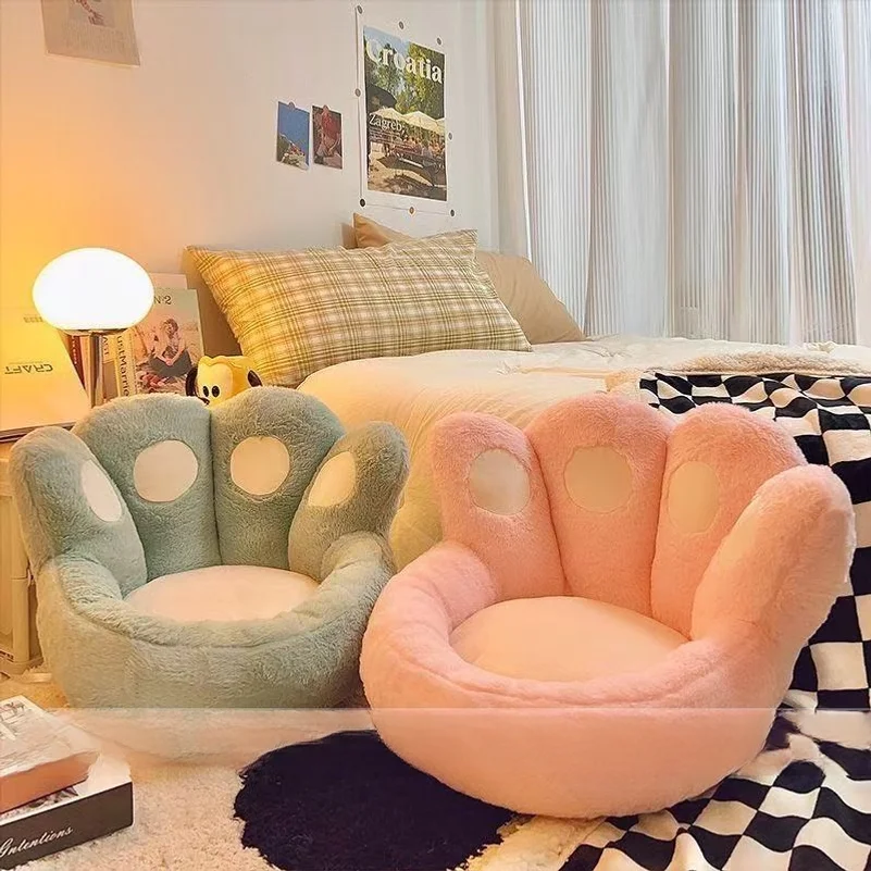 Cat paw-shaped floor cushion, lazy sofa, tatami mat, bedroom rug, window seat rug, bedside rug, office rug for prolonged sitting