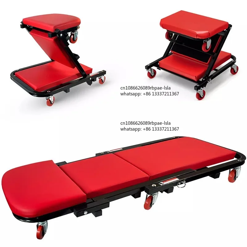 Durable Plastic Low Profile Automotive Car Creeper, Ergonomic Rolling Car Repair Tool for Professional Mechanics