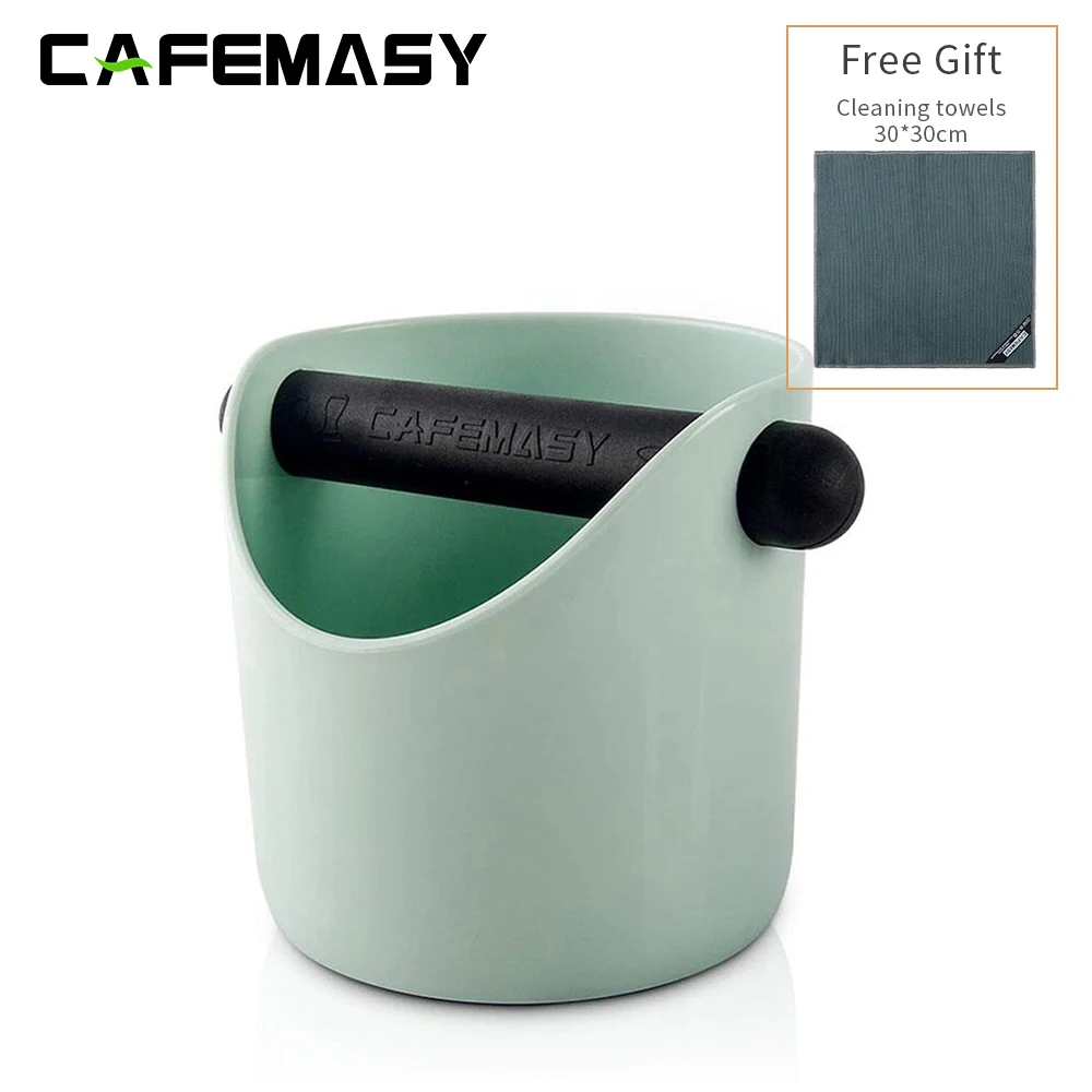 CAFEMASY Espresso Grounds Bucket Home Coffee Knock Box for Baristas Anti Slip Coffee Grind Dump Waste Bin Bar Barista Tools