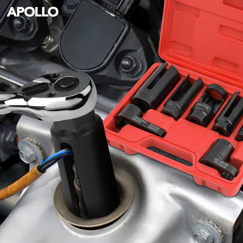3/5/7/10PC Socket Set - Oxygen Sensor Wrench Socket Kit 3/8